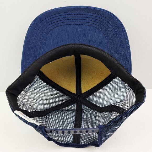 CAT Vintage Trucker Hat Snapback USA Blue Mesh Foam Caterpillar Tonkin NWOT - Picture 5 of 13